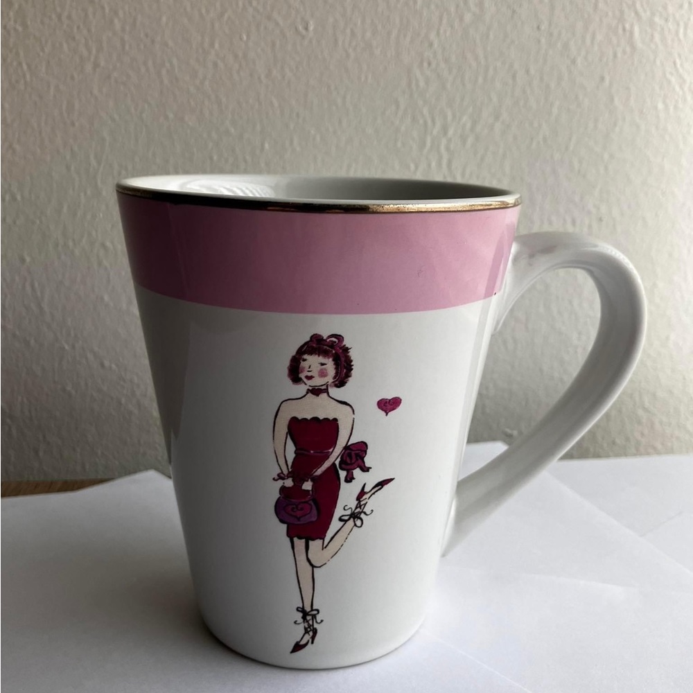 Rosanna 14 Oz. Vintage Valentine's Day Gold Mug “Be Mine”